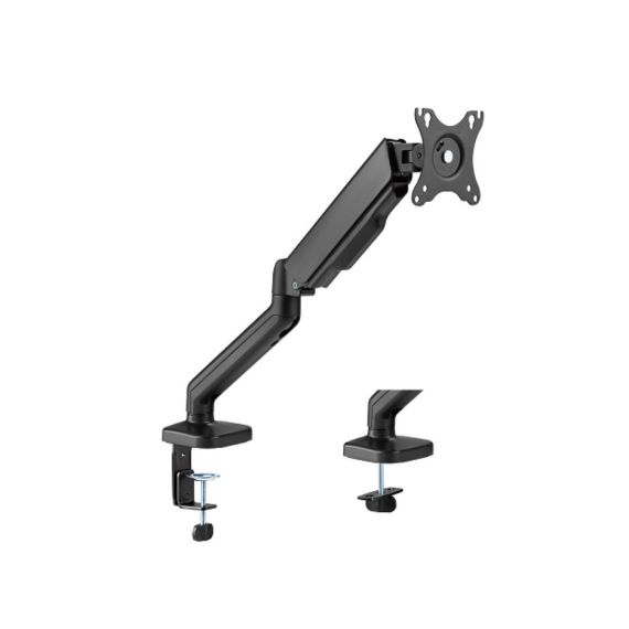 КРЕПЛЕНИЕ МОНИТОРОВ BRATECK LDT46-C012 SPRING-ASSISTED MONITOR ARM, FOR 1 MONITOR, CLAMP-ON, 17"-32", TILT RANGE +90° ~ -90°; SWIVEL RANGE +90° ~ -90°; SCREEEN ROTATION 360°, VESA: 75X75, 100X100, ARM EXTEND: 450MM, WEIGHT CAPACITY PER SCREEN 9 KG (ПОДПРУ