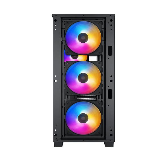 КОРПУС CASE MIDDLETOWER DEEPCOOL MATREXX 50 MESH 4FS ATX BLACK NO PSU, SIDE PANEL TEMPERED GLASS, 1XUSB3.0/2XUSB2.0/AUDIOHD X 1/MIC X 1 PRE-INSTALLED: 4X120MM TRI-COLOR FAN (CARCASA/КОРПУС)