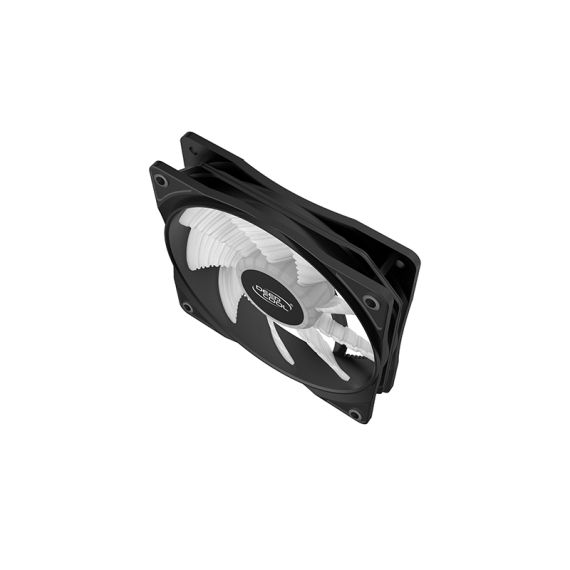 120MM CASE FAN  - DEEPCOOL "RF120R" RED LED FANS, 120X120X25MM, 500-1500RPM, 21.9DBA, 48.9 CFM, 3-PIN & 4-PIN PERIPHERAL