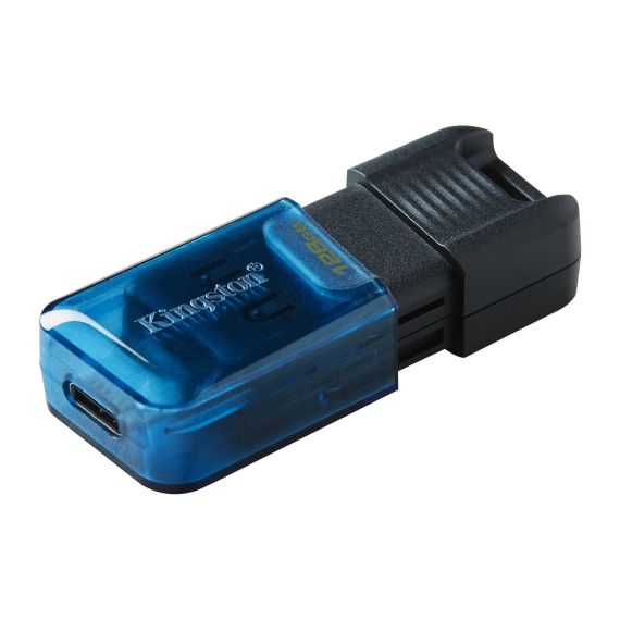 ФЛЕШ-НАКОПИТЕЛЬ USB-С3.2 KINGSTON DATATRAVELER 80M 128ГБ, BLACK/BLUE
