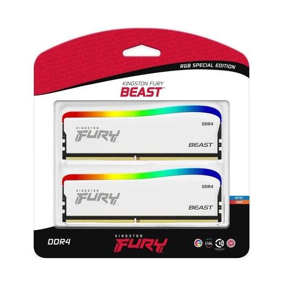 ОПЕРАТИВНАЯ ПАМЯТЬ KINGSTON FURY(R) BEAST DDR4 RGB SPECIAL EDITION 3200 МТ/С 16ГБ (KIT OF 2*8GB)