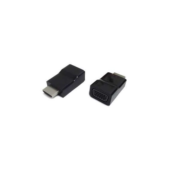ADAPTER HDMI-VGA - GEMBIRD  AB-HDMI-VGA-001, HDMI TO VGA ADAPTER, CONVERTS DIGITAL HDMI INPUT (19 PIN MALE, V.1.4) INTO ANALOG VGA OUTPUT (DB15 FEMALE), BLISTER