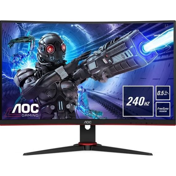 27.0" ИГРОВОЙ МОНИТОР AOC  C27G2ZE/BK / 0.5MS / CURVED / 240HZ / BLACK/RED