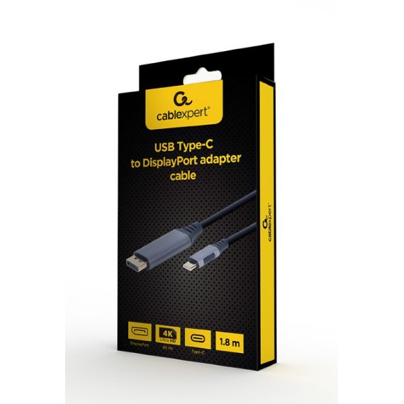 АДАПТЕР GEMBIRD CC-USB3C-DPF-01-6 /  USB TYPE-C TO DISPLAYPORT  / 1.8M