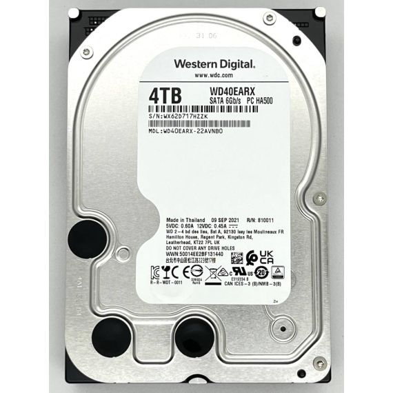 3.5" HDD WESTERN DIGITAL CAVIAR BLUE WD40EARX-FR / 4TB / 5400 RPM / 64MB