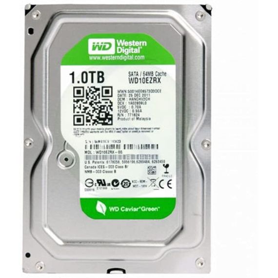3.5" HDD 1.0TB  WESTERN DIGITAL WD10EZRX CAVIAR(R) GREEN(TM), INTELLIPOWER, 64MB, SATAIII, FR
