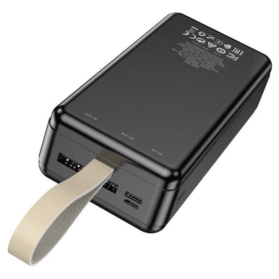 ПОРТАТИВНЫЙ АККУМУЛЯТОР HOCO J91B / 5V/2.1A / 30000MAH / BLACK