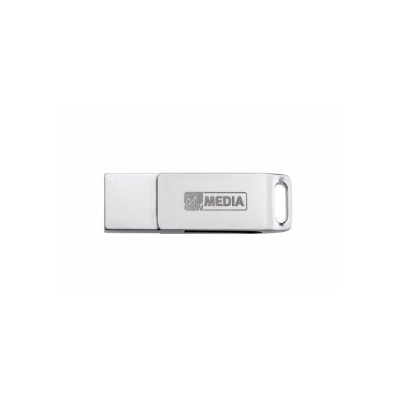 ФЛЕШ-НАКОПИТЕЛЬ USB2.0 MYMEDIA (BY VERBATIM) MYDUAL / USB A + USB-C /  64ГБ