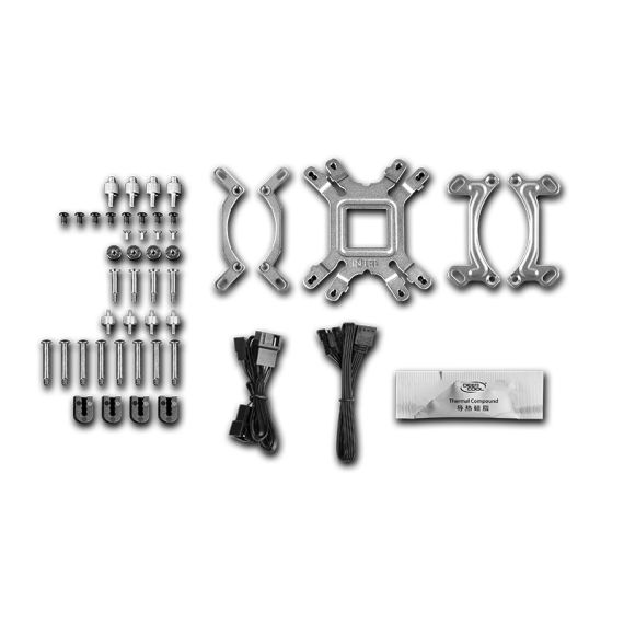 DEEPCOOL LIQUID COOLER "GAMMAXX L240 V2",  ANTI-LEAK TECH INSIDE, LGA2066/2011-V3/2011/1700/1200/1151/1150/1155 & AM5/AM4, 2X 120MM PWM FANS RGB LED, FANS: 500~1800RPM, PUMP: 2550RPM, 17.8DBA, 69.34CFM, 4 PIN, HYDRO BEARING