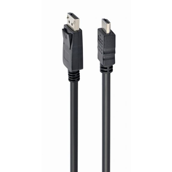 CABLE DP-HDMI  - 1M - CABLEXPERT CC-DP-HDMI-1M, 1M, HDMI TYPE A (MALE) ONLY TO DP (MALE) CABLE,  (CABLE IS NOT BI-DIRECTIONAL), BLACK