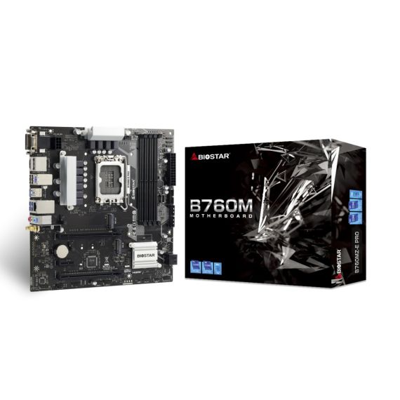 МАТЕРИНСКАЯ ПЛАТА BIOSTAR B760MZ&SHY;E PRO / AM4 / B760 / DDR5 / MATX