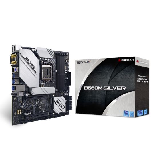 МАТЕРИНСКАЯ ПЛАТА BIOSTAR B560M-SILVER / AM4 / B560 / DDR4 / MATX