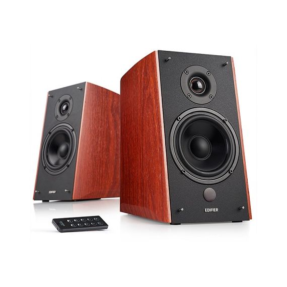 EDIFIER R2000DB BROWN, 2.0/ 120W (2X36W+2X24W) RMS, AUDIO IN: BLUETOOTH, RCA X2, PC, AUX, OPTICAL, COAXIAL, REMOTE CONTROL, ALL WOODEN, (5"+1")