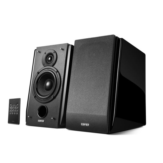EDIFIER R1850DB BLACK, 2.0/ 70W (2X35W) RMS, AUDIO IN: BLUETOOTH, RCA X2, PC, AUX, OPTICAL, COAXIAL, REMOTE CONTROL, ALL WOODEN(4"+3/4")