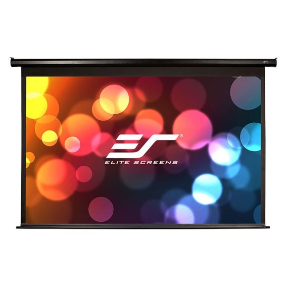 ELITE SCREENS 135" (16:9) 299 X 168 CM, ELECTRIC PROJECTION SCREEN, VMAX2 SERIES WITH IR/LOW VOLTAGE 3-WAY WALL BOX, TOPDROP 15CM, BLACK