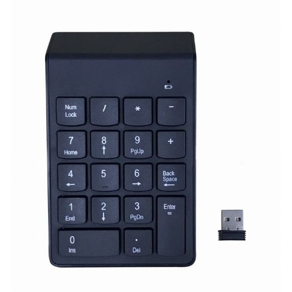 БЕСПРОВОДНОЙ КЕЙПАД GEMBIRD KPD-W-02 / 18 KEYS / USB / BLACK