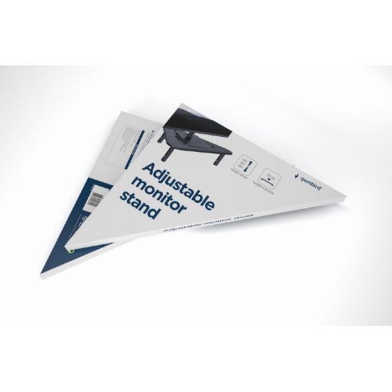 GEMBIRD MS-TABLE-02,  ADJUSTABLE MONITOR STAND (TRIANGLE), 20 KG, 500 X 285 X 120 MM, HEIGHT RANGE: 100/120/140 MM
