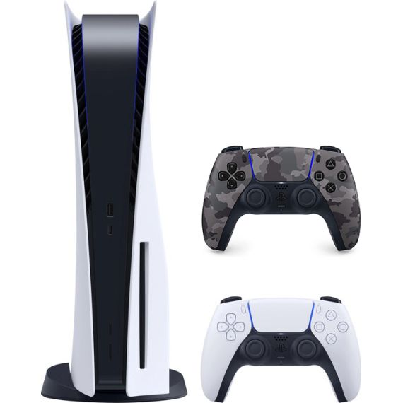 ИГРОВАЯ КОНСОЛЬ SONY PLAYSTATION 5 (DISC), 825GB, WHITE; JAPANESE VERSION, 1 X GAMEPAD WHITE (DUALSENSE) + 1 GAMEPAD GREY CAMO (DUALSENSE)