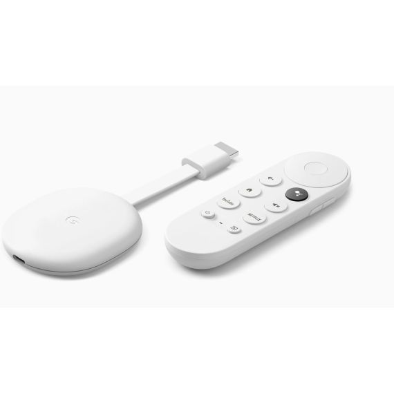 GOOGLE CHROMECAST WITH GOOGLE TV 4K, SNOW, STREAMING STICK ENTERTAINMENT WITH VOICE SEARCH, WATCH MOVIES, LIVE TV IN 4K HDR