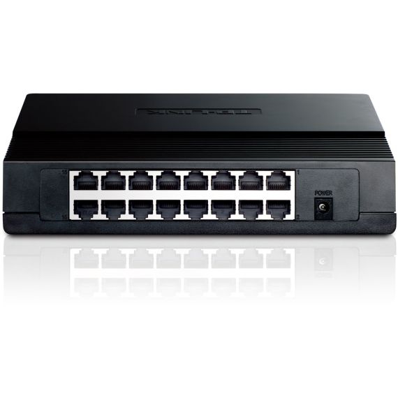 TP-LINK TL-SF1016D  16-PORT DESKTOP SWITCH, 16 10/100M RJ45 PORTS, PLASTIC CASE