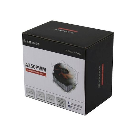 XILENCE COOLER XC035 "A250PWM", SOCKET AM3/AM3+/FM1/FM2 UP TO 95W, 92X92X25MM, 1000~2800RPM, <17.8-34DBA, 44.4CFM, 4PIN, PWM, ALUMINIUM HEATSINK, (45PCS/BOX)