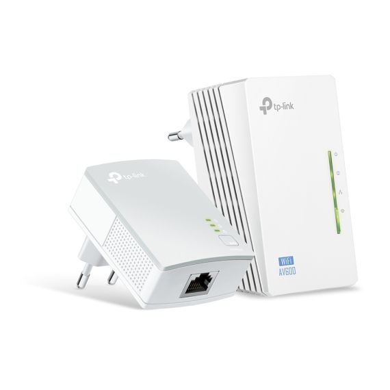 TP-LINK  TL-WPA4220 KIT  N300 AV600 POWERLINE ADAPTER STARTER KIT, COMPACT SIZE, 300MBPS POWERLINE DATARATE, 1 LAN PORT, POWER SOCKET, HOMEPLUG AV, GREEN POWERLINE, PLUG AND PLAY, PAIR BUTTON, RANGE 300 METERS IN HOUSE