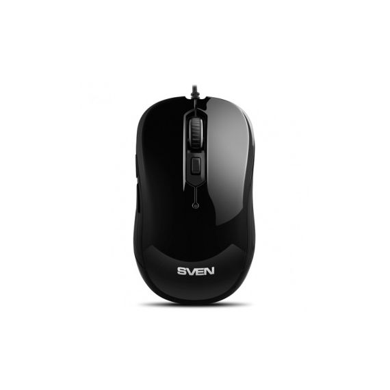 SVEN RX-520S, OPTICAL MOUSE, ANTISTRESS SILENT 3200 DPI, USB, BLACK
