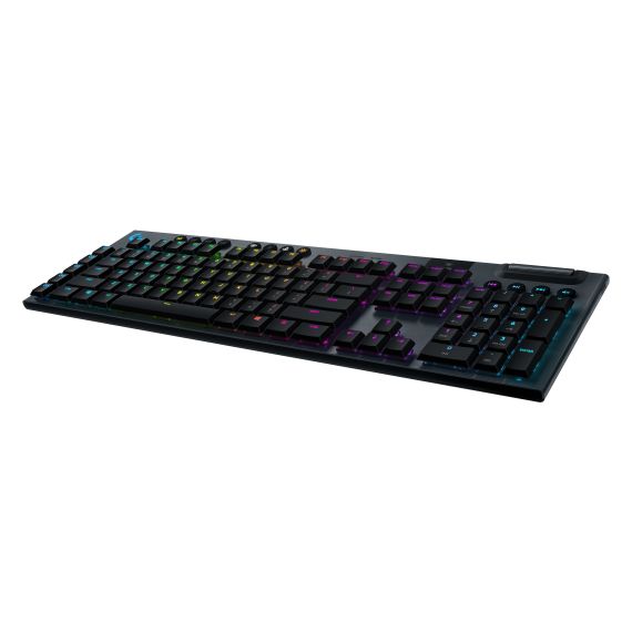 LOGITECH GAMING MECHANICAL KEYBOARD G915  LIGHTSYNC RGB, LOW PROFILE, 5 DEDICATED G-KEYS, 22 LIGHTING PROFILES, LIGHTSPEED WIRELESS, BLUETOOTH,  USB, BLACK- RUS