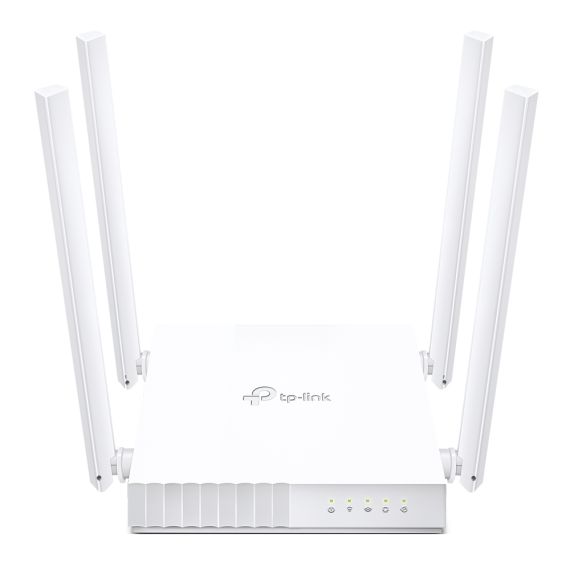TP-LINK ARCHER C24  AC750 DUAL BAND WIRELESS ROUTER, 433MBPS AT 5GHZ + 300MBPS AT 2.4GHZ, 802.11A/B/G/N/AC, 1 WAN + 4 LAN, MULTI-MODE 3IN1: ROUTER / ACCESS POINT / RANGE EXTENDER MODE, WIRELESS ON/OFF, 4 FIXED ANTENNAS, GUEST NETWORK
