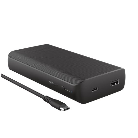 TRUST LARO 65W USB-C LAPTOP POWERBANK, HIGH-CAPACITY 65W POWERBANK TO FAST-CHARGE YOUR USB-C LAPTOP OR MACBOOK ON THE GO, (65W/ 20,000MAH)