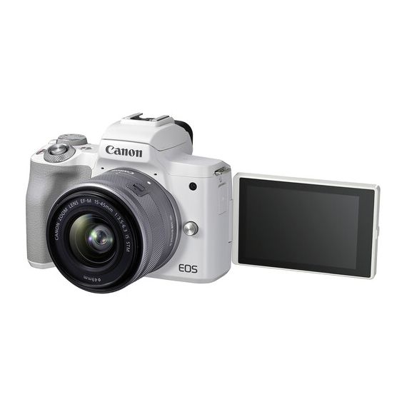MIRRORLESS CAMERA CANON EOS M50 MARK II + 15-45 F/3.5-6.3 IS STM WHITE (4729C028)