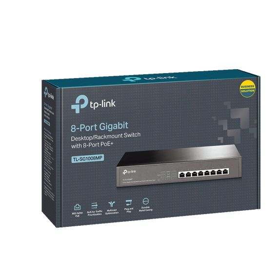 КОММУТАТОР TP-LINK TL-SG1008MP / 8 PORT / GIGABIT / POE