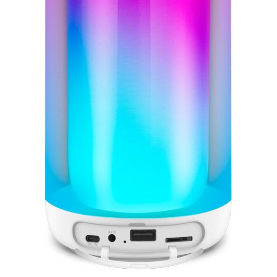 BLUETOOTH ПОРТАТИВНЫЕ КОЛОНКИ SVEN PS-265 WHITE / 10W RMS / TWS / RGB 12 LIGHTING MODES WITH NIGHT LIGHT / FM TUNER / USB & MICROSD / WHITE