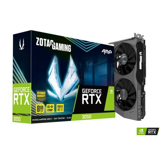 ВИДЕОКАРТА ZOTAC GEFORCE RTX 3050 AMP / 8GB / GDDR6 / 128BIT