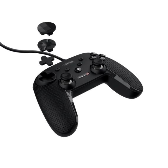 TRUST GXT 541 MUTA PC CONTROLLER WITH PRESSURE-SENSITIVE TRIGGERS AND EXTRA-LONG CABLE, USB, BLACK