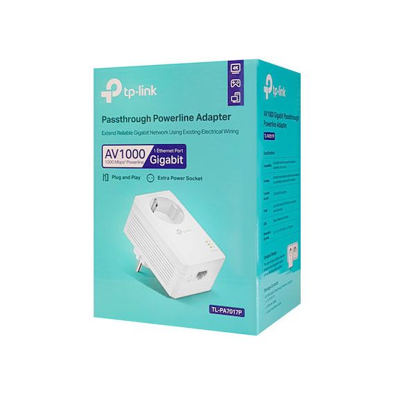 АДАПТЕРЫ POWERLINE TP-LINK  TL-PA7017P / 1000MBPS  / 1 GIGABIT LAN PORT