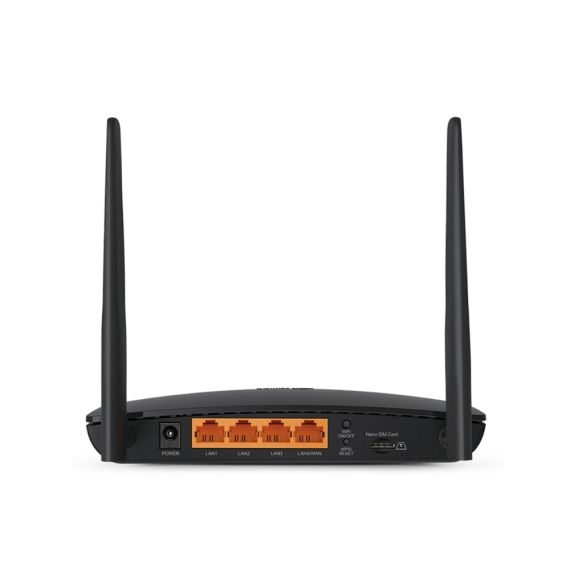 WI-FI РОУТЕР TP-LINK ARCHER MR400 / AC1200 DUAL BAND / 4G LTE / WI-FI5 / GIGABIT / 1WAN+3LAN / 3 WIFI INTERNAL / 2 LTE DETACHABLE ANTENNAS