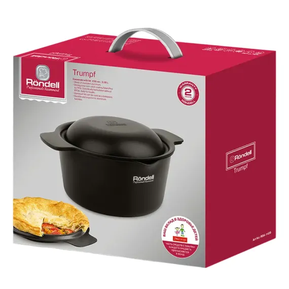 CRATITA RONDELL RDA-1439, 2,35L, 20CM, NEGRU