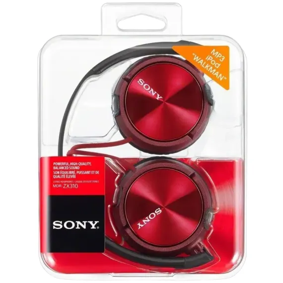 CASTI SONY MDR-ZX310AP, ROSU