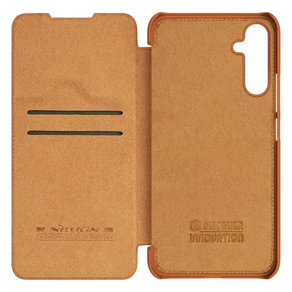 ЧЕХОЛ КНИЖКА NILLKIN GALAXY A34 - QIN LC, КОРИЧНЕВЫЙ