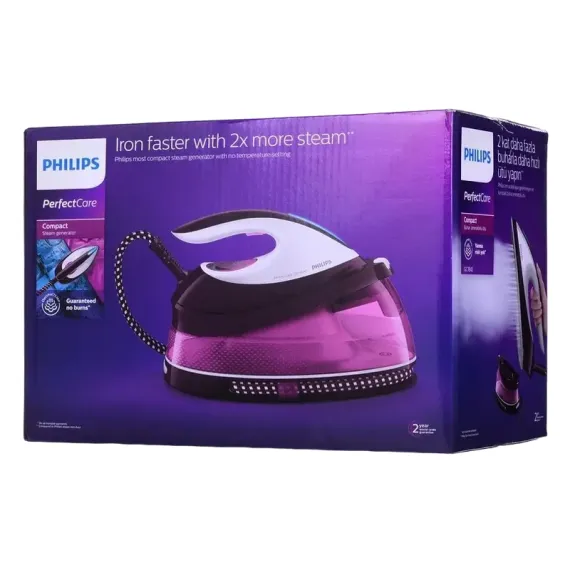 УТЮГ С ПАРОГЕНЕРАТОРОМ PHILIPS GC7842/40, 2400ВТ, РОЗОВЫЙ