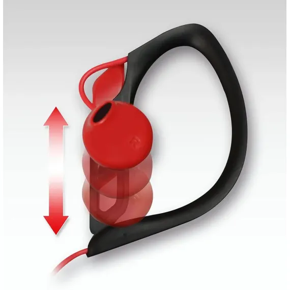 CASTI PENTRU SPORT PANASONIC RP-HS34E, CU FIR, ROSU