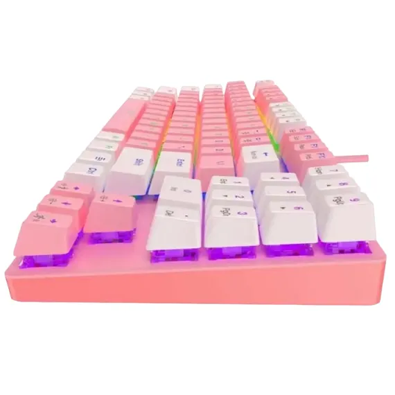 TASTATURA HAVIT KB512L, CU FIR, ROZ/ALB