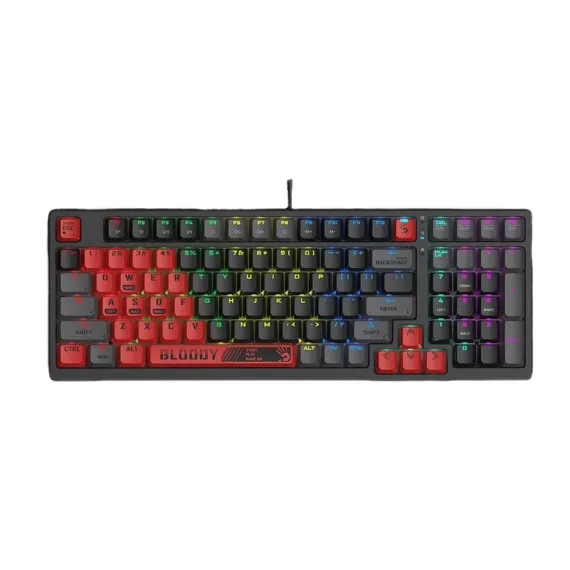 TASTATURA BLOODY S98 SPORTS, CU FIR, ROSU