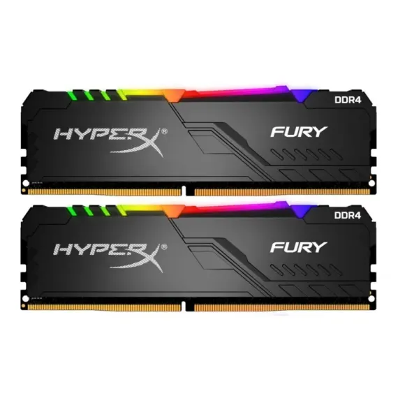 32GB DDR4-3200MHZ  KINGSTON HYPERX FURY RGB (KIT OF 2X16GB) (HX432C16FB3AK2/32), CL16-18-18, 1.35V