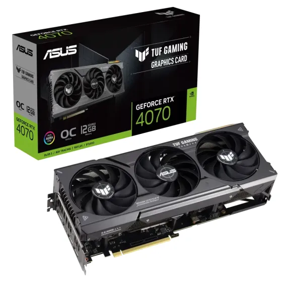 ВИДЕОКАРТА ASUS TUF-RTX4070-O12G-GAMING, 12ГБ GDDR6X 192БИТ (TUF-RTX4070-O12G-GAMING)