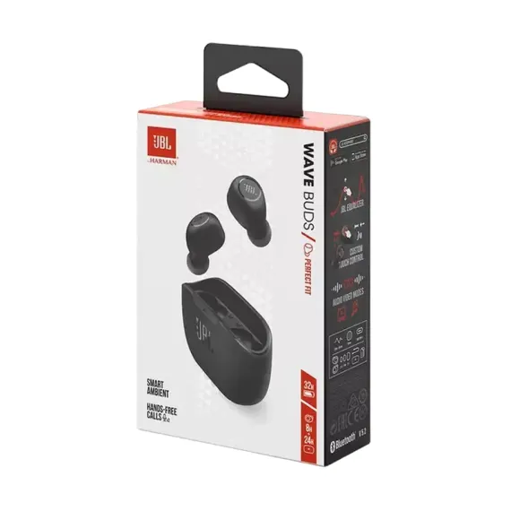 CASTI JBL WAVE  BUDS, NEGRU