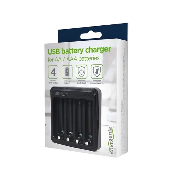 INCARCATOR ACUMULATORI GEMBIRD BC-USB-03, NEGRU