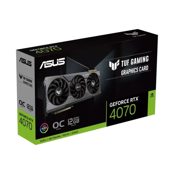 ВИДЕОКАРТА ASUS TUF-RTX4070-O12G-GAMING, 12ГБ GDDR6X 192БИТ (TUF-RTX4070-O12G-GAMING)