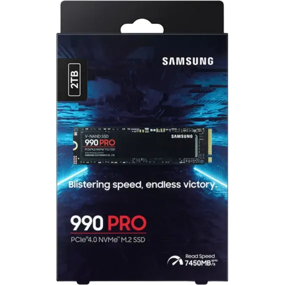 НАКОПИТЕЛЬ SSD SAMSUNG 990 PRO  MZ-V9P2T0BW, 2000ГБ, MZ-V9P2T0B/AM